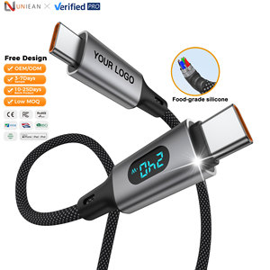Cable de Datos USB C2.0 al por Mayor UNIEAN con Pantalla <span class=keywords><strong>Digital</strong></span>, Cable Suave de Carga Rápida Tipo C de 240 W para <span class=keywords><strong>iPhone</strong></span> - Product Image 1