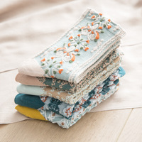 Chaussettes de sport respirantes en coton à motif floral gaufré pour femme, longueur mi-mollet, collection Printemps-Automne, en stock