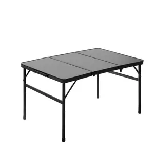 Alüminyum alaşım katlanır masa açık durak promosyon sergi masa ve sandalye kombinasyonu katlanır Mahjong masa piknik
