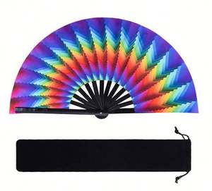 Éventail portable en PVC de 33 cm, personnalisé, en bambou, nouveau produit 2025, imprimé sur mesure, décoration écologique, amour de la musique - Product Image 1