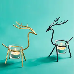 Tavolo portacandele modello cervo candeliere in ferro battuto decorazione soggiorno regali di natale Base portacandele