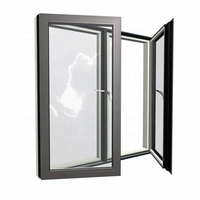 Fenêtres en aluminium à double vitrage insonorisées, design moderne, personnalisées, à ouverture horizontale, résistantes à la chaleur, salon, prix bas