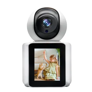 2023 nueva cámara de videollamadas bidireccional caliente wifi para el hogar monitoreo remoto cámara de llamada de un clic con pantalla IPS de 2,8 pulgadas