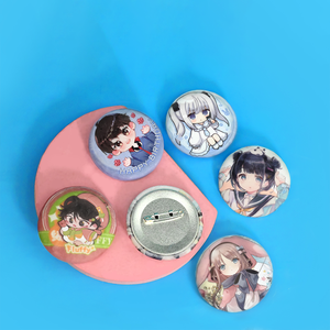 定制蓬松马口铁徽章动漫商品别针人物徽章柔软蓬松动漫运动别针按钮徽章马口铁圆形 - Product Image 3