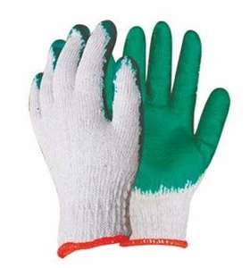 Gants de jardin en coton <span class=keywords><strong>orange</strong></span>, <span class=keywords><strong>latex</strong></span>, tricotés en coton, paume en caoutchouc, revêtement en <span class=keywords><strong>latex</strong></span> - Product Image 4