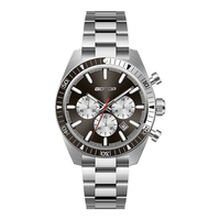 Montre à quartz multifonctionnelle de luxe pour homme, étanche, en acier inoxydable, avec phase de lune