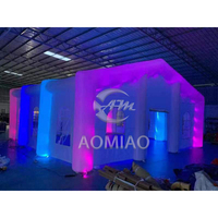 Tente de Réception PVC Étanche Quatre Saisons sur Mesure avec Éclairage LED, Chapiteau Gonflable à Montage Rapide pour Événements