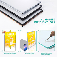 Kotak Lampu LED Ultra Tipis Grosir Dari Produsen Cina A1/A2/A3/A4 Bingkai Poster Tanda LED Restoran Dalam Berbagai Bentuk