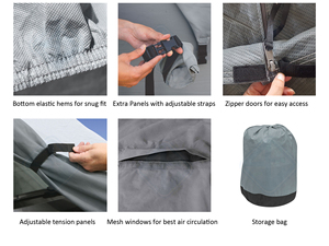 Cubiertas utilitarias para RV, cubierta impermeable para remolque de viaje, Anti uv, Cubierta superior duradera para techo de caravana con correas - Product Image 5