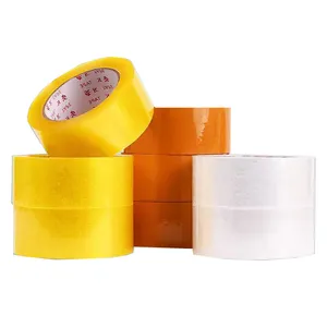 Bop 헤비 듀티 접착 인쇄 로고 접착 테이프 포장 가장 인기있는 투명 노란색 bopp 포장 테이프
