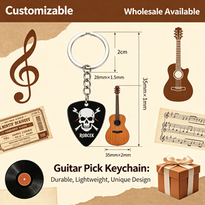 Nuovo Design All'ingrosso Marca Cheerhas OEM Design Forma e Motivo Personalizzati Unici Charm in Metallo Plettri per <span class=keywords><strong>Chitarra</strong></span> Portachiavi Logo Personalizzato - Product Image 2