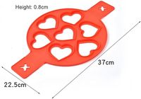 Poêle à frire en silicone à 7 trous, appareil multifonctionnel à 7 cavités pour faire des œufs et des crêpes en forme d'étoile et de cœur