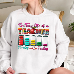 Bettery Life of a Teacher From to friday Motif d'impression par transfert de chaleur Hot Fix Sticker Stickers Applique pour T-shirt Sacs à capuche - Product Image 3