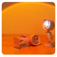 NOUVEAU APCITL Lampe de Nuit Robot Rechargeable APCITL Projecteur Lumineux Décoratif Ambiance Alimenté par Batterie Lampe Coucher de Soleil
