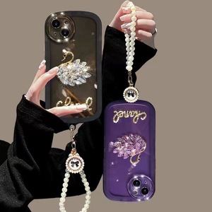 Personalizado Modelado Rhinestone Swan Pulseira TPU Capa Protetora para Huawei <span class=keywords><strong>Magic</strong></span> 6 Mate 60 Pro P60 Anti-Fall Mobile <span class=keywords><strong>Phone</strong></span> Case - Product Image 5