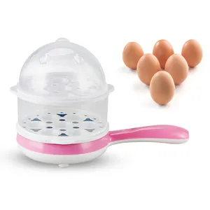 Online New Arrival Wholesale Double Layer Egg Cooker With Frying Pan Non Stick Breakfast Mini Machine