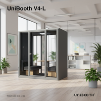 UNIBOOTH Cabines Acoustiques Multifonctionnelles Durables et Insonorisées Design Moderne Mobiles Montage Facile pour Bureaux Immeubles Appartements Salons