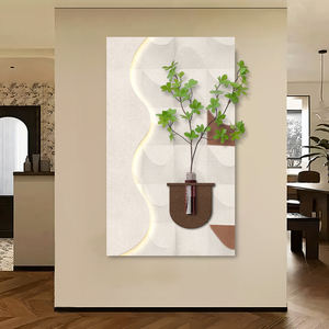 Plantas verdes hidropónicas Hall de entrada Decoración LED Pintura Crema Viento Directamente Frente A LA Puerta Pasillo Pintura de arenisca - Product Image 2