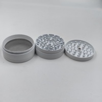 # New Arrival # Trending White Coated Herb Grinder Plate 4 Layers 63mm Smoking Grinders Dry Spice Crusher in Ceramic White Color