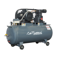 Compresor de Aire Industrial de un Solo Pistón, Bomba de Pistón Lubricada con Aceite de Alta Resistencia, Motor Eléctrico, Sistema de Aire para Taller