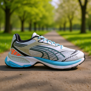 Zapatillas de Running para Hombre Puma Velophasis Phased, Color Plateado, Parte Superior de Malla Sintética, Entresuela de EVA, Suela de Goma, Primavera - Product Image 2