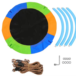 Saucer Tree Swing Grande balançoire en corde avec plateforme de balançoire nid d'enfant et mousqueton bonus pour l'extérieur - Product Image 1