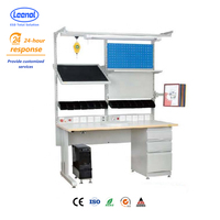 Usine Leenol Outil d'atelier Esd à usage intensif Laboratoire de réparation d'ordinateur de téléphone en acier Ligne d'assemblage Établi en métal
