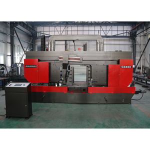 Scie à ruban automatique à colonne <span class=keywords><strong>portique</strong></span> GS800, guidage linéaire, écran tactile PLC, pour la découpe de tuyaux et de profilés (capacité max. 800*800mm) - Product Image 3