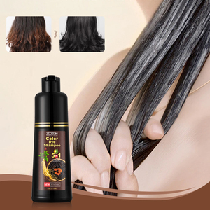 MOKERU Ginseng 250ml Champú para teñir el cabello Permanente Negro Tinte para el cabello 100% Cubierta Champú para cabello blanco para uso doméstico - Product Image 6