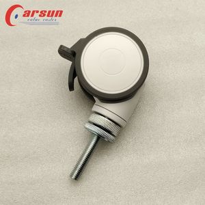 Ruedas Giratorias Carsun OEM con Eje Roscado Personalizado, Ruedas de Acero Médico Duraderas de 63 mm, Capacidad de Carga de 45 kg, Rodamiento de Bolas Simple, Freno de Bloqueo Total - Product Image 4