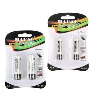 Batteries rechargeables au nickel-cadmium Jiabao No7 No5 pour lampe torche et jouets, format <span class=keywords><strong>AAA</strong></span>/AA, 350 mAh et 600 mAh - Product Image 4