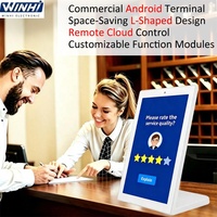 Tableta Android de 10.1/14/15.6 Pulgadas con Forma de L para Comentarios de Clientes, Menú de Restaurante, Señalización Digital y Publicidad en Comercios