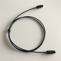 Kabel Audio Serat Optik Inti PMMA DAS Toslink Konektor Hitam Diameter Luar 2.2mm Jaket PE/PVC untuk Koneksi Audio/Video