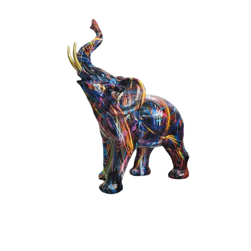 Creative Elephant resina ornamenti di lusso in resina Desktop artigianato per salotti vino armadi per ufficio decorazioni,