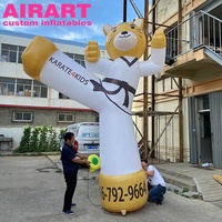 Poupée gonflable de karaté, jouets gonflables personnalisés de dessin animé d'homme de Taekwondo de publicité extérieure