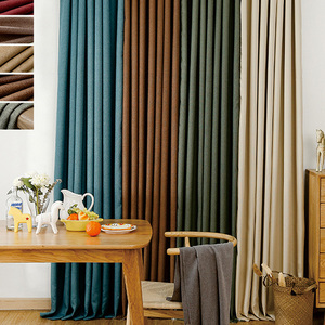 <span class=keywords><strong>Cortinas</strong></span> Opacas Modernas de Tela Gruesa Tejida, <span class=keywords><strong>Cortinas</strong></span> Aislantes de Alta Protección <span class=keywords><strong>para</strong></span> Sala de Estar, Tamaños Personalizables - Product Image 4