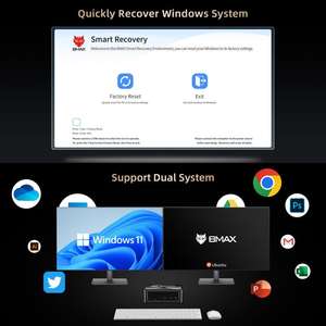 Mini PC BMAX Maxmini B5A Pro Win <span class=keywords><strong>11</strong></span>, prix d'usine en gros, 16 Go de SSD, 512 Go, processeur AMD Ryzen <span class=keywords><strong>7</strong></span> 5700u, sortie sur 3 moniteurs - Product Image 6