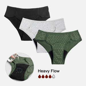 Mutandine Mestruali Personalizzate per Donne, Produttore Cinese, Basso MOQ, OEM, Biancheria Intima Femminile <span class=keywords><strong>Elegante</strong></span>, Mutande in Cotone Anti-Perdita - Product Image 1