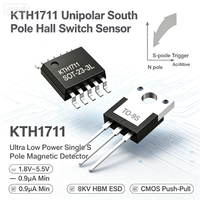 CONNTEK KTH1711 Interrupteur à effet Hall unipolaire à pôle sud uniquement, détecteur CMOS basse consommation 1.8V-5.5V, protection ESD 8KV, -40~85°C, pour TWS/ordinateur portable/compteur d'eau