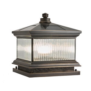 Lampes solaires à pilier modernes et minimalistes, étanches IP65, LED avec douille E27, construction en aluminium pour l'éclairage de cour - Product Image 1