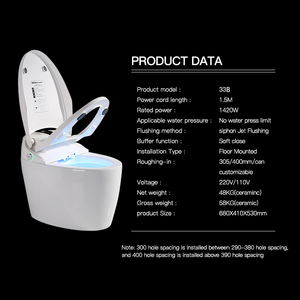 Sanitaire Luxe Style Moderne Fonctionnement Entièrement Automatique <span class=keywords><strong>Bidet</strong></span> Électrique Chasse Siphonique Intelligent Smart Wc Toilette - Product Image 5