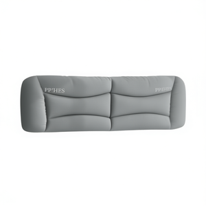 Cojín de cabecera de poliéster gris claro con relleno de fibra PP para lectura y descanso en la cama - Product Image 1