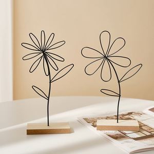 Décoration florale artisanale en fer, créative pour la maison, la chambre, la table, le porche, le meuble à vin, artisanat en métal - Product Image 5