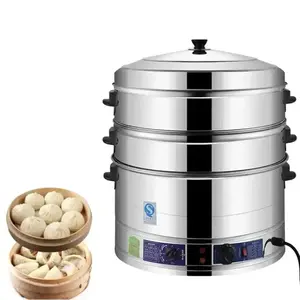 Ticari çıkarılabilir Bun buharlı pirinç pişirici kabine gaz makinesi elektrikli pişirme için buharlı pişirme tenceresi