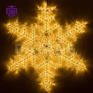 Tira de Luces LED IP65 Personalizada con Diseño de Copo de Nieve, Iluminación Decorativa Blanca Cálida para Navidad y Año Nuevo, Decoraciones Interiores/Exteriores - Product Image 6