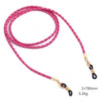 Cordon en cuir PU noir pour lunettes de lecture, support de lunettes, chaîne pour lunettes de soleil