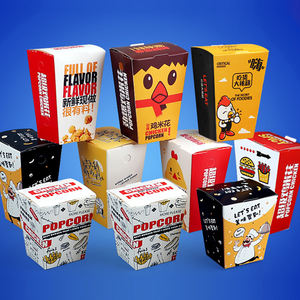 Caja de palomitas de <span class=keywords><strong>pollo</strong></span> de papel desechable impresa personalizada al por mayor de fábrica a la venta - Product Image 3