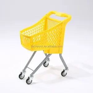 Troli Belanja Mini Anak-Anak, Troli Dorong Plastik Eropa untuk Supermarket dan Toko dengan Tiang Bendera - Product Image 3