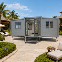 Maison conteneur préfabriquée extensible personnalisée de 40 pieds, maisonnette moderne pliable, pod habitable
