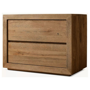 Mesa de Noche Cerrada de Roble Reciclado DRIFTED rh FURNITURE, Mueble de Dormitorio Moderno y de Lujo con Cajón - Product Image 3